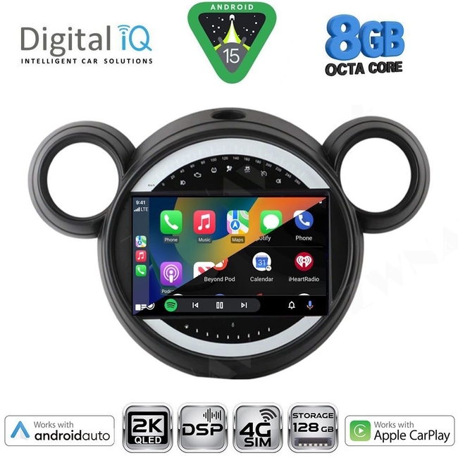 DIGITAL IQ BXF 11065_CPAA (9inc) MULTIMEDIA TABLET for MINI COUNTRYMAN (R60) mod. 2010-2016 - PACEMAN (R61) mod. 2013-2016