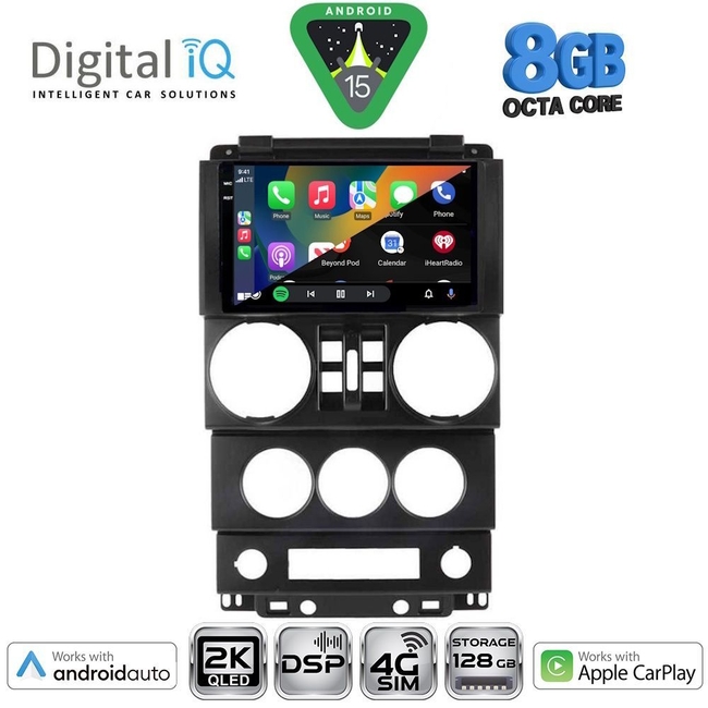 DIGITAL IQ BXF 11294_CPAA (9inc) MULTIMEDIA TABLET for JEEP WRANGLER  mod. 2006-2011