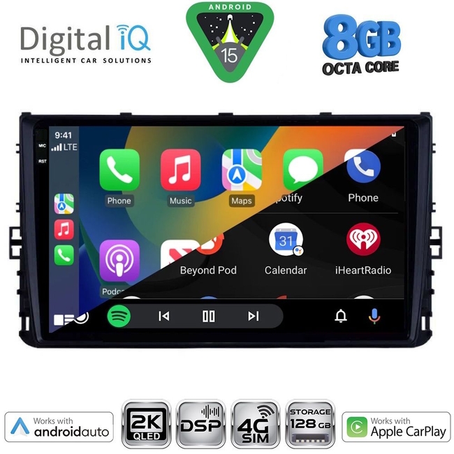DIGITAL IQ BXF 11758_CPAA (9inc) MULTIMEDIA TABLET for VW POLO – TROC – TCROSS mod. 2017-2026