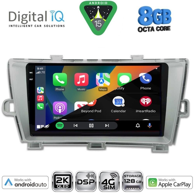 DIGITAL IQ BXF 11726_CPAA (9inc) MULTIMEDIA TABLET for TOYOTA PRIUS mod. 2009-2015