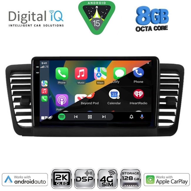DIGITAL IQ BXF 11665_CPAA (9inc) MULTIMEDIA TABLET for SUBARU LEGACY - OUTBACK mod. 2002-2008