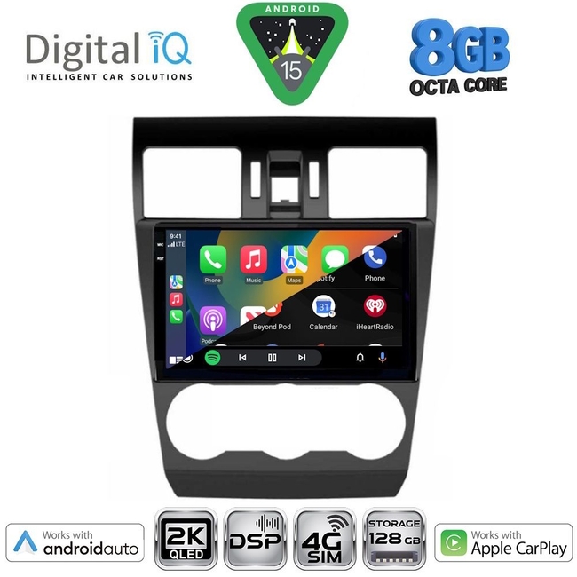DIGITAL IQ BXF 11663_CPAA (9inc) MULTIMEDIA TABLET for SUBARU FORESTER - IMPREZA - XV mod. 2013-2019