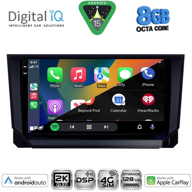 DIGITAL IQ BXF 11573_CPAA (9inc) MULTIMEDIA TABLET for SEAT ARONA - IBIZA mod. 2018-2026
