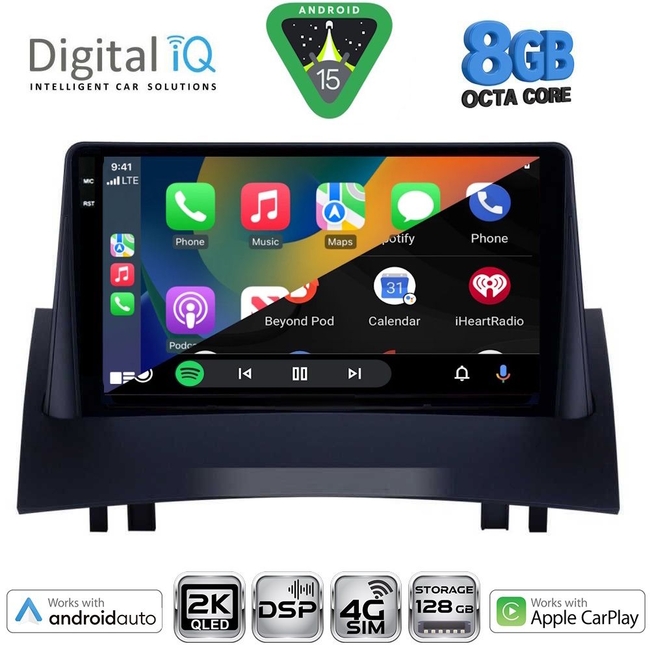 DIGITAL IQ BXF 11555_CPAA (9inc) MULTIMEDIA TABLET for RENAULT MEGANE 2 mod. 2002-2008