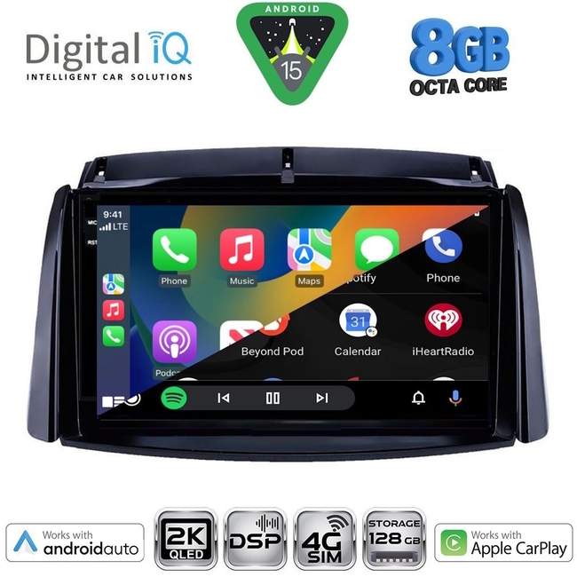 DIGITAL IQ BXF 11551_CPAA (9inc) MULTIMEDIA TABLET for RENAULT KOLEOS mod. 2006-2016