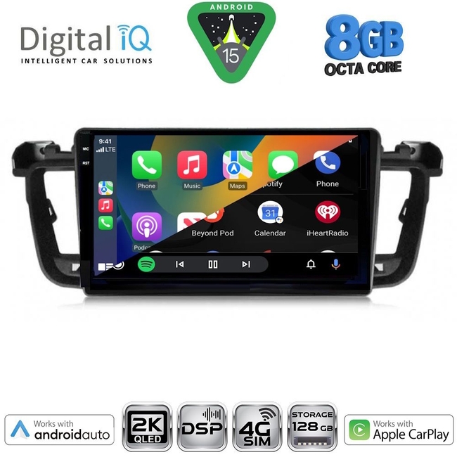 DIGITAL IQ BXF 11518_CPAA (9inc) MULTIMEDIA TABLET for PEUGEOT 508 mod. 2010-2016