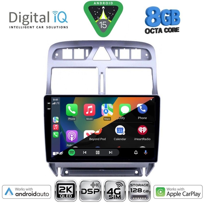 DIGITAL IQ BXF 11512_CPAA (9inc) MULTIMEDIA TABLET for PEUGEOT 307 mod. 2001-2008