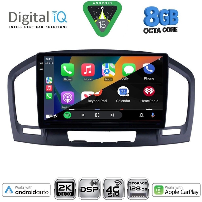 DIGITAL IQ BXF 11491BL_CPAA (9inc) MULTIMEDIA TABLET for OPEL INSIGNIA  mod.2008-2013 (BLACK)