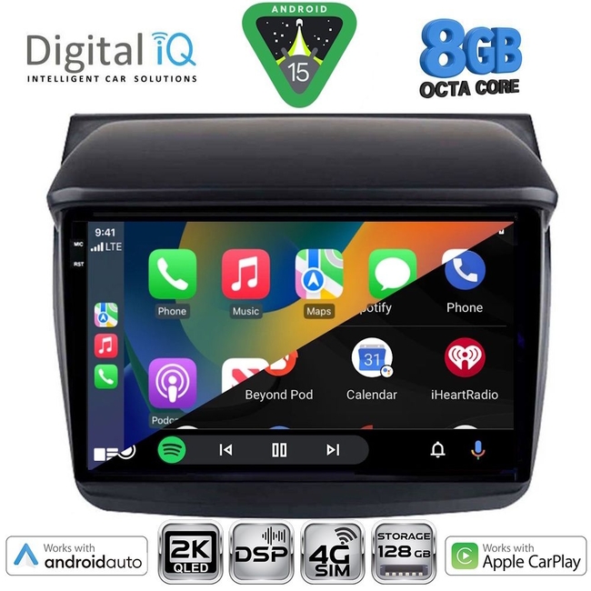 DIGITAL IQ BXF 11436_CPAA (9inc) MULTIMEDIA TABLET for MITSUBISHI L200 mod. 2006-2015