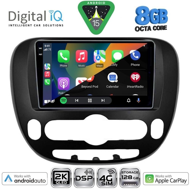 DIGITAL IQ BXF 11321_CPAA (9inc) MULTIMEDIA TABLET for KIA SOUL mod. 2014-2025