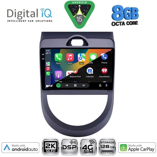 DIGITAL IQ BXF 11320_CPAA (9inc) MULTIMEDIA TABLET for KIA SOUL mod. 2008-2013