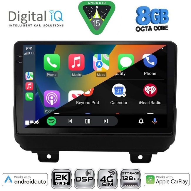 DIGITAL IQ BXF 11298_CPAA (9inc) MULTIMEDIA TABLET for JEEP WRANGLER mod. 2018-2026