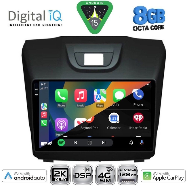DIGITAL IQ BXF 11255_CPAA (9inc) MULTIMEDIA TABLET for ISUZU DMAX mod. 2012-2020