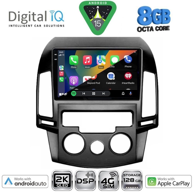 DIGITAL IQ BXF 11231_CPAA A/C (9inc) MULTIMEDIA TABLET for HYUNDAI i30 mod. 2007-2012
