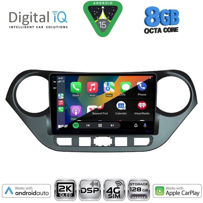 DIGITAL IQ BXF 11224_CPAA (9inc) MULTIMEDIA TABLET for HYUNDAI i10 mod. 2014-2020