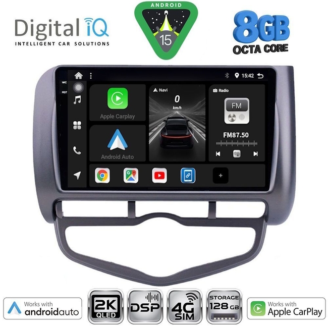 DIGITAL IQ BXF 11210_CPAA CLIMA (9inc) MULTIMEDIA TABLET for HONDA JAZZ mod. 2002-2008
