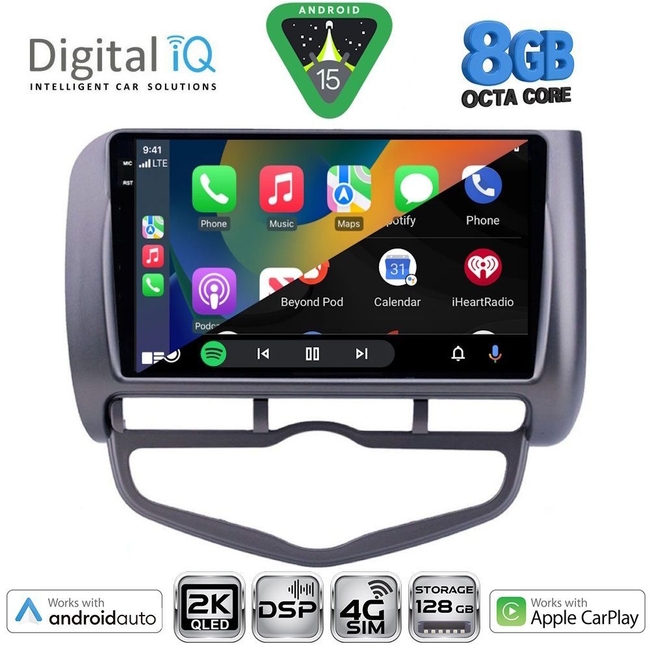 DIGITAL IQ BXF 11210_CPAA CLIMA (9inc) MULTIMEDIA TABLET for HONDA JAZZ mod. 2002-2008