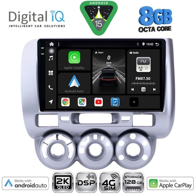 DIGITAL IQ BXF 11210_CPAA A/C (9inc) MULTIMEDIA TABLET for HONDA JAZZ mod. 2002-2008