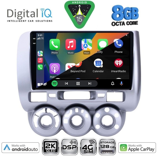DIGITAL IQ BXF 11210_CPAA A/C (9inc) MULTIMEDIA TABLET for HONDA JAZZ mod. 2002-2008