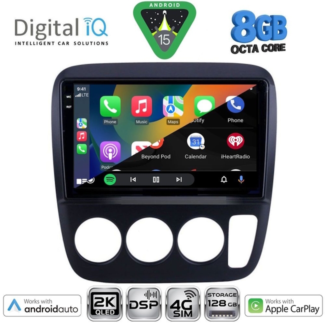 DIGITAL IQ BXF 11196_CPAA A/C (9inc) MULTIMEDIA TABLET for HONDA CRV mod. 1996-2006