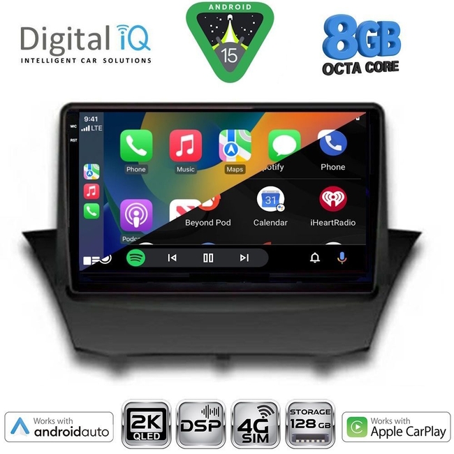 DIGITAL IQ BXF 11154A_CPAA (9inc) MULTIMEDIA TABLET for FORD FIESTA mod. 2008-2017