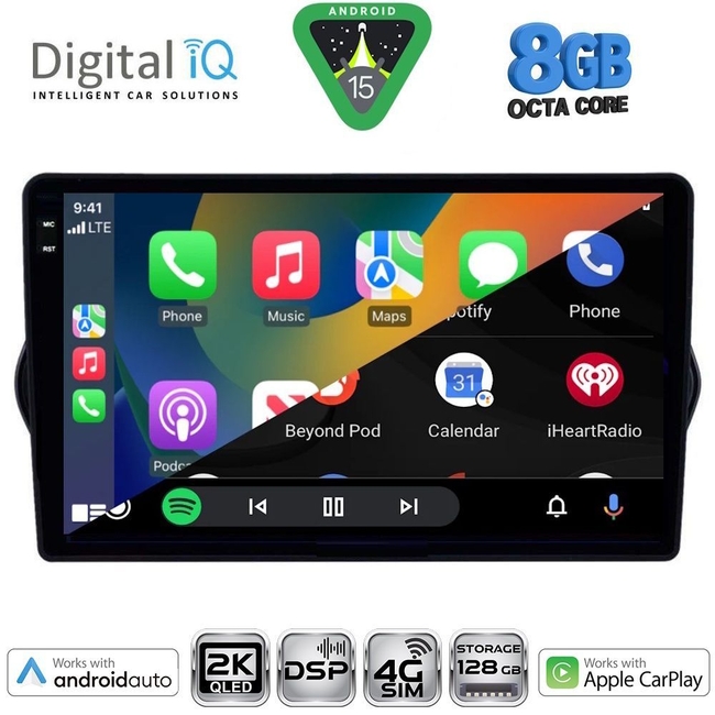DIGITAL IQ BXF 11148_CPAA (9inc) MULTIMEDIA TABLET for FIAT TIPO mod. 2015-2023