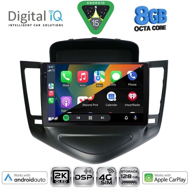 DIGITAL IQ BXF 11076_CPAA (9inc) MULTIMEDIA TABLET for CHEVROLET CRUZE mod. 2008-2012