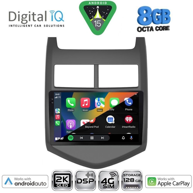 DIGITAL IQ BXF 11074_CPAA (9inc) MULTIMEDIA TABLET for CHEVROLET AVEO mod. 2011-2014