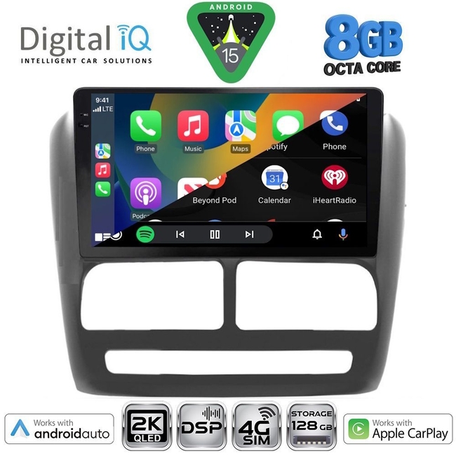 DIGITAL IQ BXF 11137_CPAA (9inc) MULTIMEDIA TABLET for FIAT DOBLO mod. 2010-2015