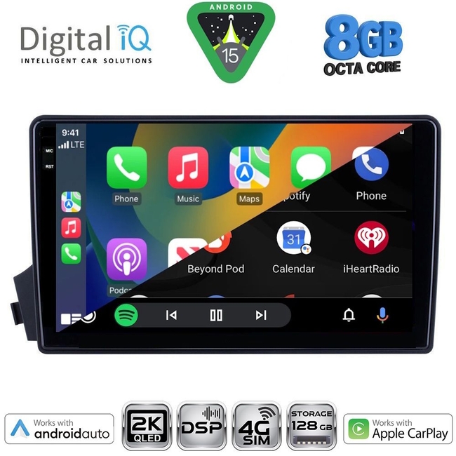 DIGITAL IQ BXF 11650_CPAA (9inc) MULTIMEDIA TABLET for SSANGYONG ACTYON - KYRON mod. 2006-2015