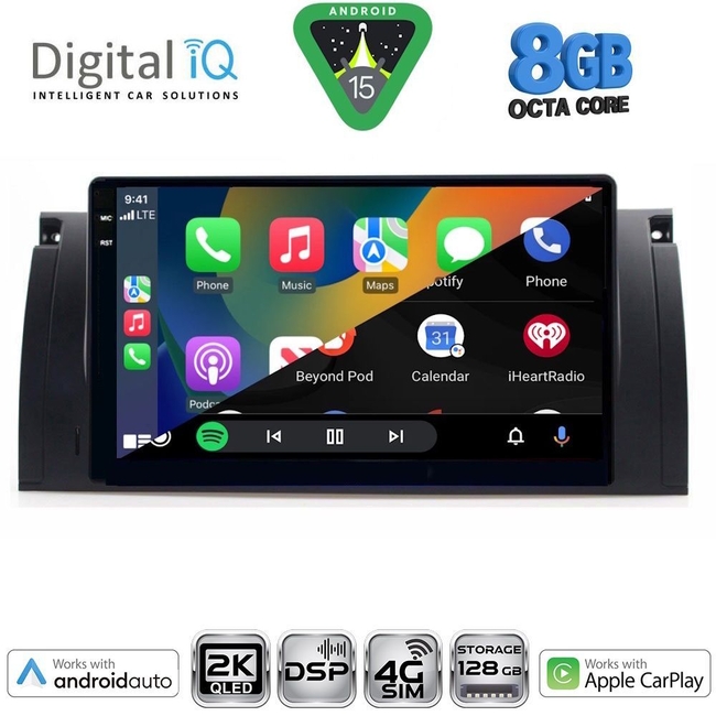 DIGITAL IQ BXF 11045_CPAA (9inc) MULTIMEDIA TABLET for BMW Series 5 (E39) mod. 1997-2005 | X5 (E53) mod. 1999-2006