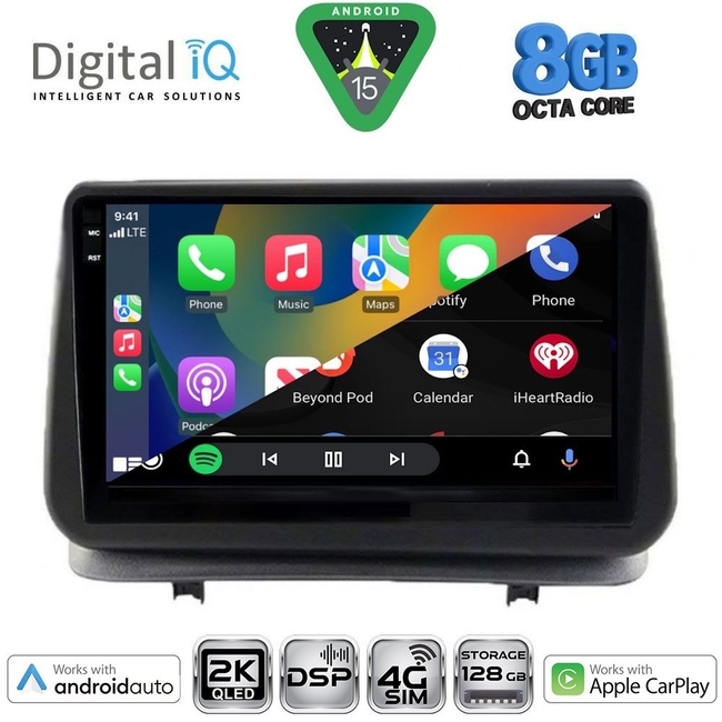 DIGITAL IQ BXF 11543_CPAA (9inc) MULTIMEDIA TABLET for RENAULT CLIO mod. 2005-2011