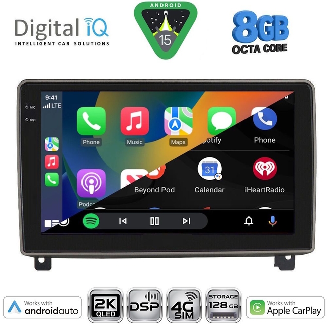 DIGITAL IQ BXF 11517_CPAA (9inc) MULTIMEDIA TABLET for PEUGEOT 407 mod. 2004-2011