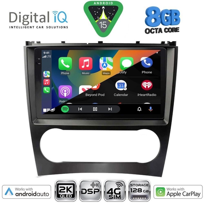 DIGITAL IQ BXF 11404_CPAA (9inc) MULTIMEDIA TABLET for MERCEDES C – CLK (W203-209) mod. 2004-2008
