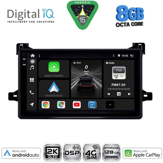 DIGITAL IQ BXF 11727_CPAA (9inc) MULTIMEDIA TABLET for TOYOTA PRIUS mod. 2016-2020