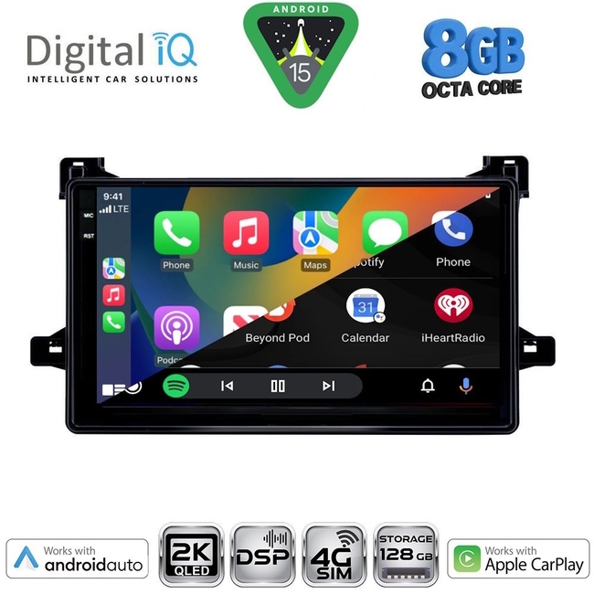 DIGITAL IQ BXF 11727_CPAA (9inc) MULTIMEDIA TABLET for TOYOTA PRIUS mod. 2016-2020