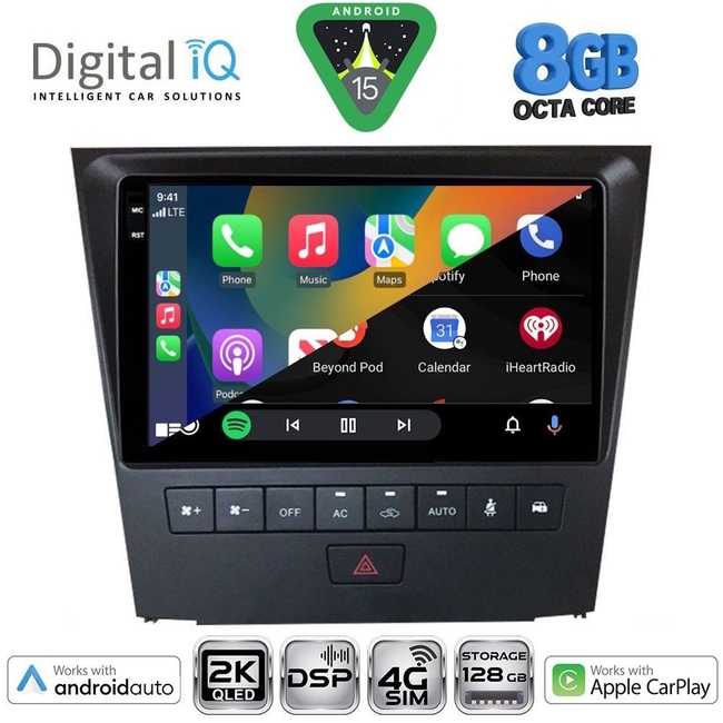 DIGITAL IQ BXF 11341_CPAA (9inc) MULTIMEDIA TABLET for LEXUS GS mod. 2004-2011