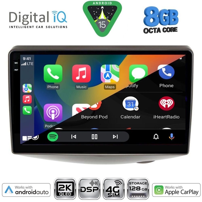 DIGITAL IQ BXF 11735_CPAA (9inc) MULTIMEDIA TABLET for TOYOTA YARIS mod. 1999-2006