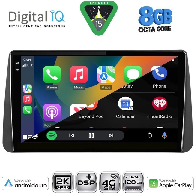 DIGITAL IQ BXF 11149_CPAA DASH (9inc) MULTIMEDIA TABLET for FIAT TIPO mod. 2018-2023