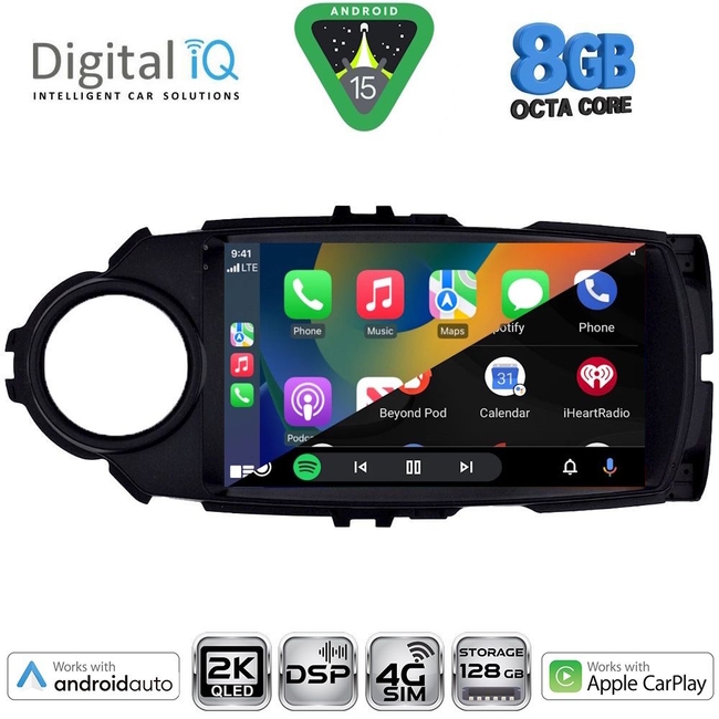 DIGITAL IQ BXF 11737FL_CPAA (9inc) MULTIMEDIA TABLET for TOYOTA YARIS mod. 2015-2020