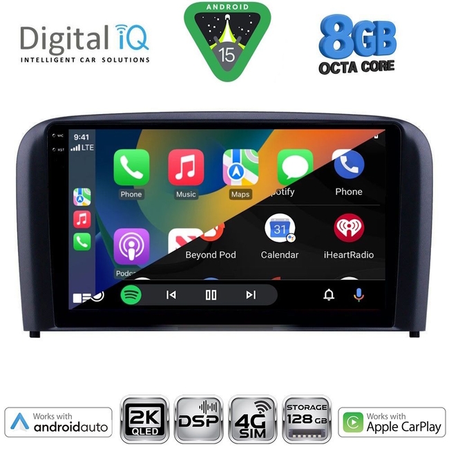 DIGITAL IQ BXF 11786_CPAA (9inc) MULTIMEDIA TABLET for VOLVO S80 mod. 1998-2006