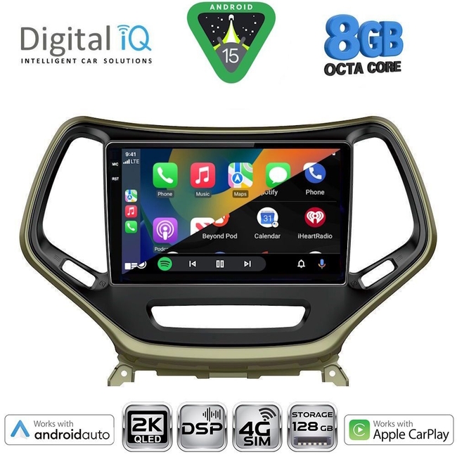 DIGITAL IQ BXF 11273_CPAA (10inc) MULTIMEDIA TABLET for JEEP CHEROKEE mod. 2014-2026