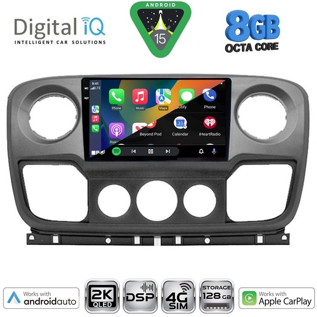 DIGITAL IQ BXF 11463_CPAA (10inc) MULTIMEDIA TABLET for NISSAN NV400 - OPEL MOVANO - RENAULT MASTER mod. 2010-2020