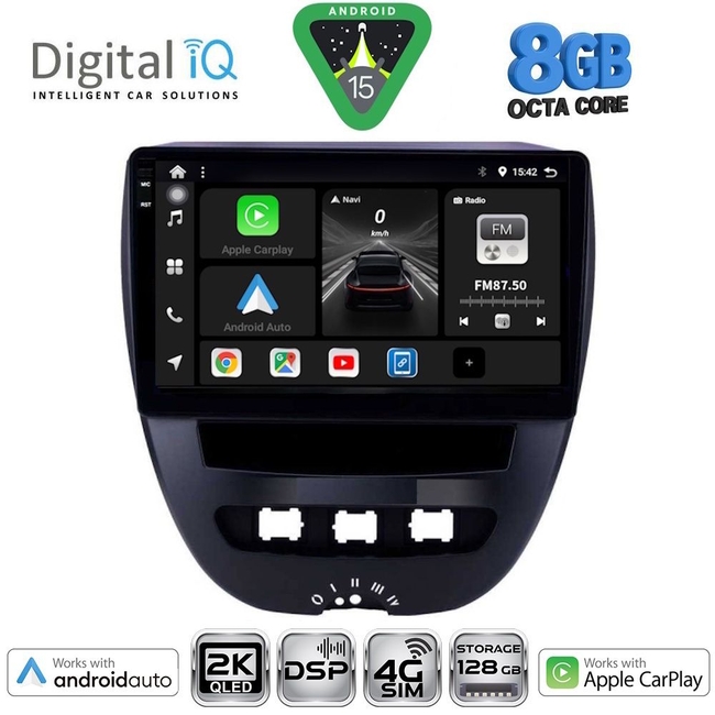 DIGITAL IQ BXF 11707_CPAA (10inc) MULTIMEDIA TABLET for CITROEN C1-PEUGEOT 107-TOYOTA AYGO mod. 2005-2014