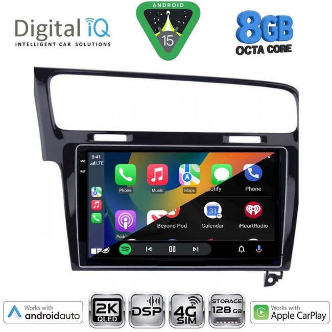 DIGITAL IQ BXF 11747BL_CPAA (10inc) MULTIMEDIA TABLET for VW GOLF 7 mod. 2013-2020
