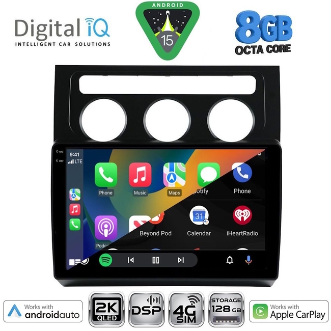 DIGITAL IQ BXF 11767_CPAA CLIMA (10inc) MULTIMEDIA TABLET for VW TOURAN mod. 2003-2010