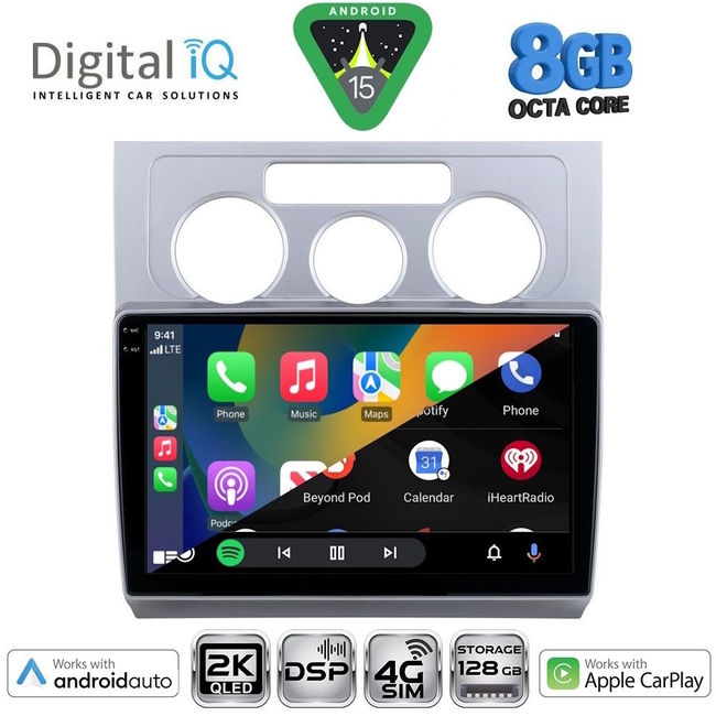 DIGITAL IQ BXF 11767_CPAA A/C (10inc) MULTIMEDIA TABLET for VW TOURAN mod. 2003-2010