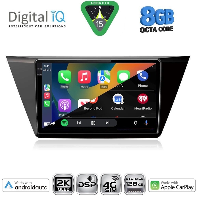 DIGITAL IQ BXF 11769_CPAA (10inc) MULTIMEDIA TABLET for VW TOURAN mod. 2016-2026