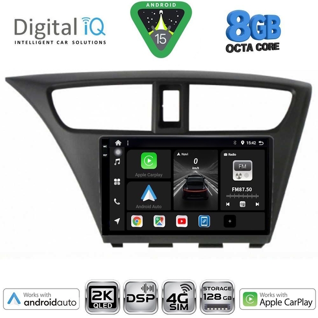 DIGITAL IQ BXF 11190_CPAA (9inc) MULTIMEDIA TABLET for HONDA CIVIC mod. 2012-2016