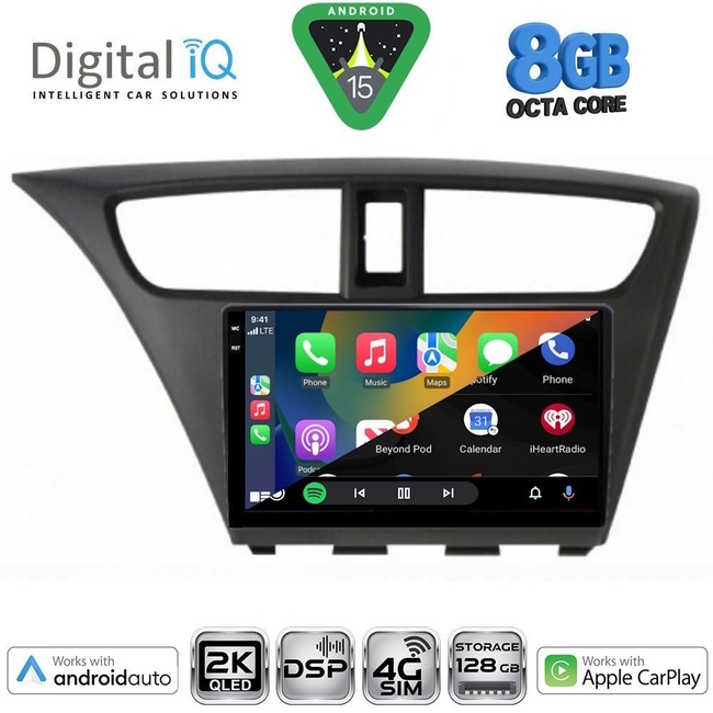 DIGITAL IQ BXF 11190_CPAA (9inc) MULTIMEDIA TABLET for HONDA CIVIC mod. 2012-2016